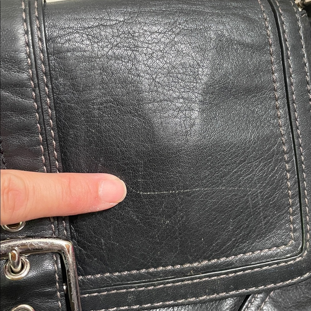 Coach vintage crossbody Black Leather bag - Picture 13 of 14